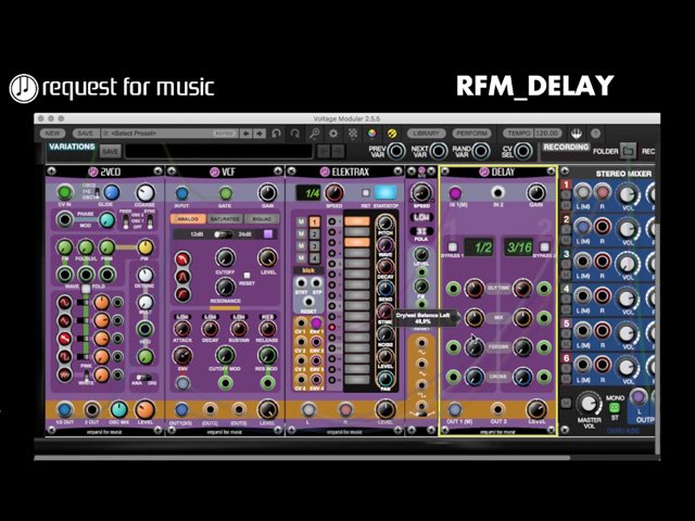 RFM_Delay: New Module, New Videos from Request for Music
