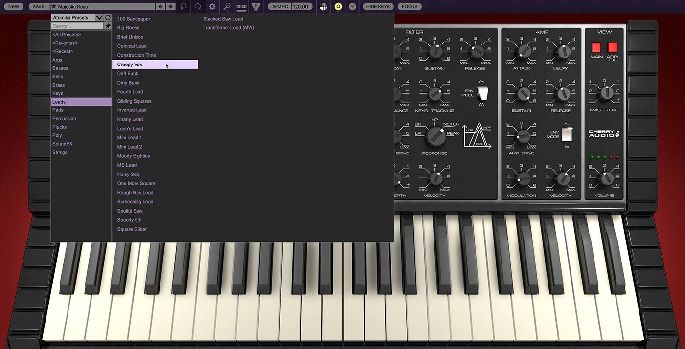 Cherry Audio Atomika Synthesizer - UI