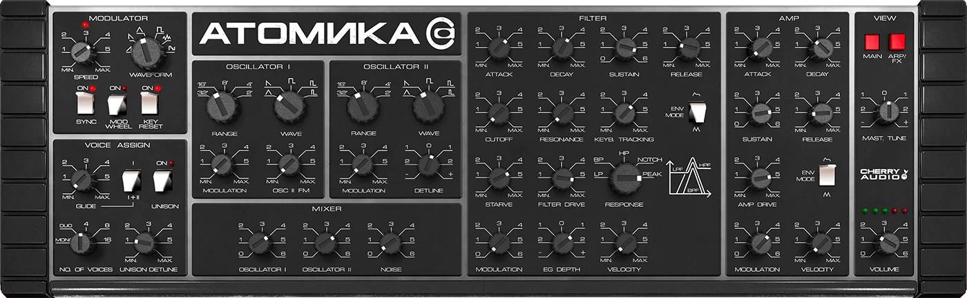 Cherry Audio Atomika Synthesizer - UI